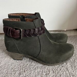 Dansko Michelle Ankle Boots with Braided Strap, 38